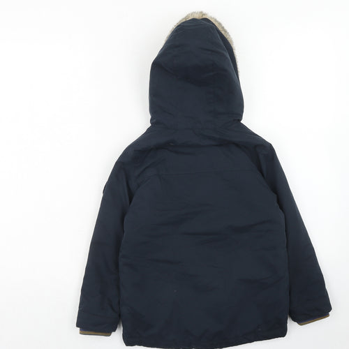 NEXT Boys Blue Windbreaker Jacket Size 5-6 Years Zip
