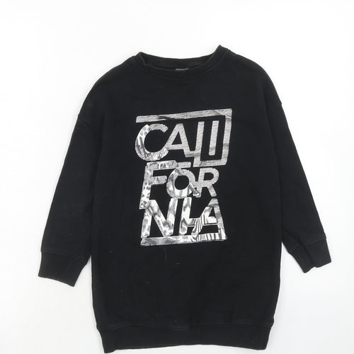 NEXT Girls Black Cotton Pullover Sweatshirt Size 10 Years Pullover - California