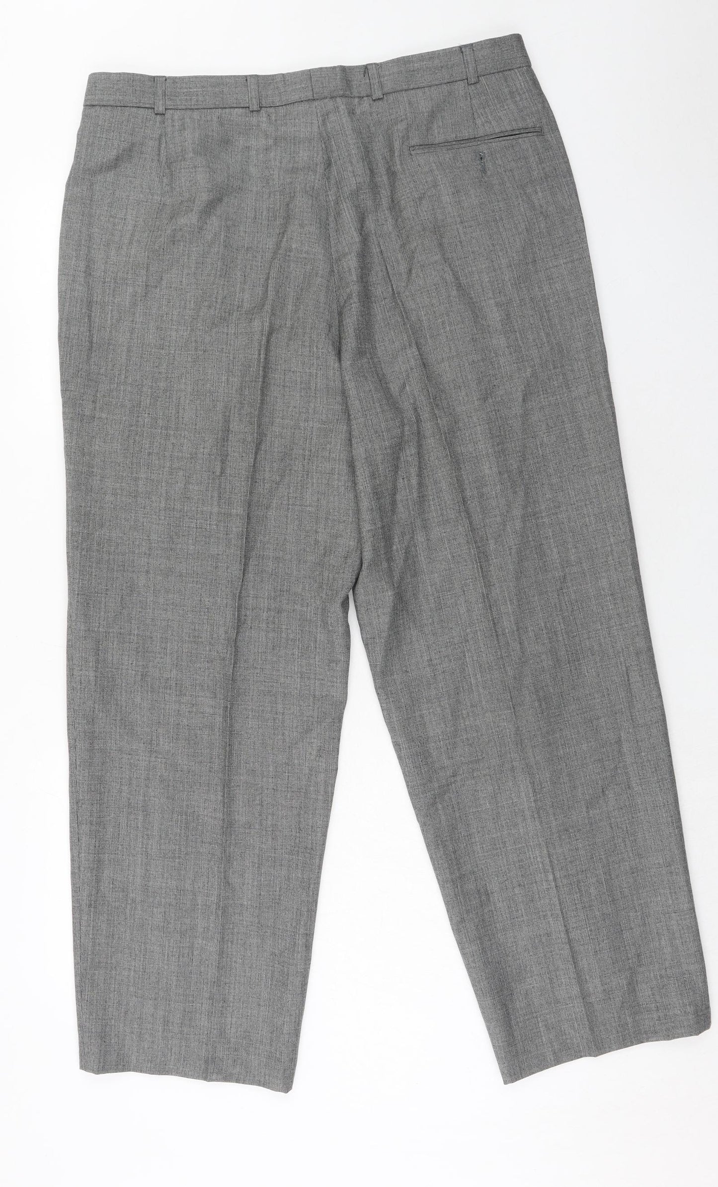 Pierre Cardin Mens Grey Wool Trousers Size 38 in Regular Zip