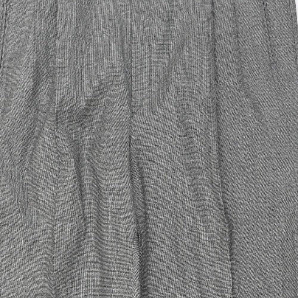 Pierre Cardin Mens Grey Wool Trousers Size 38 in Regular Zip