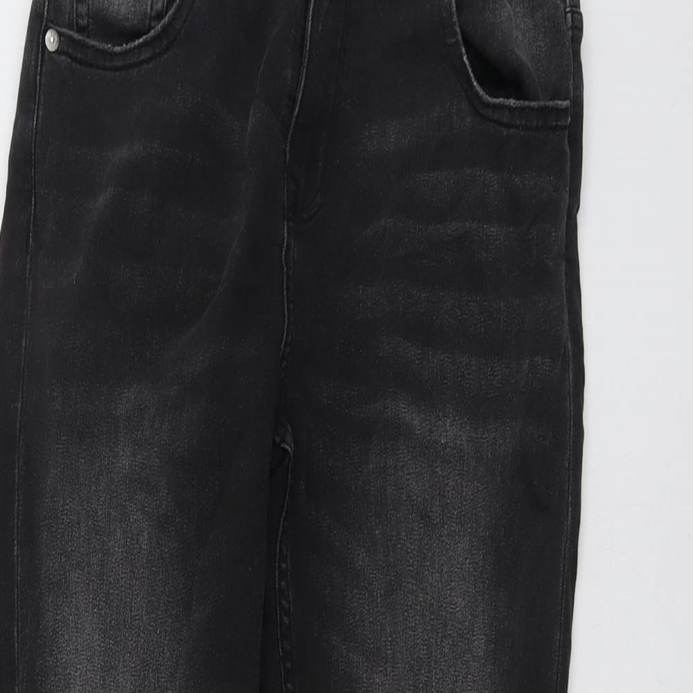 Marks and Spencer Boys Grey Cotton Skinny Jeans Size 12-13 Years Regular Button