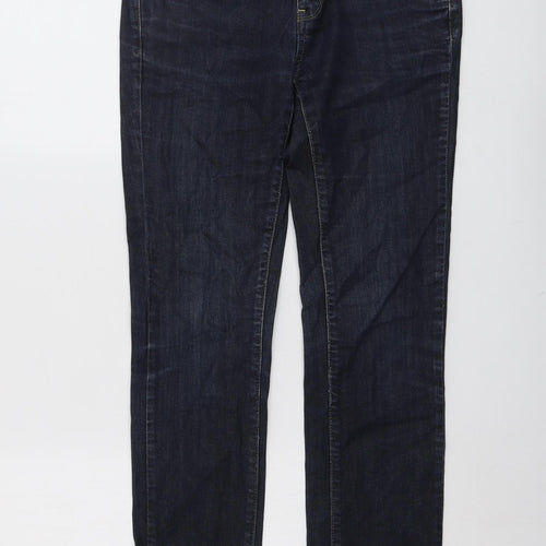 Only Womens Blue Cotton Straight Jeans Size 30 in L29 in Regular Button