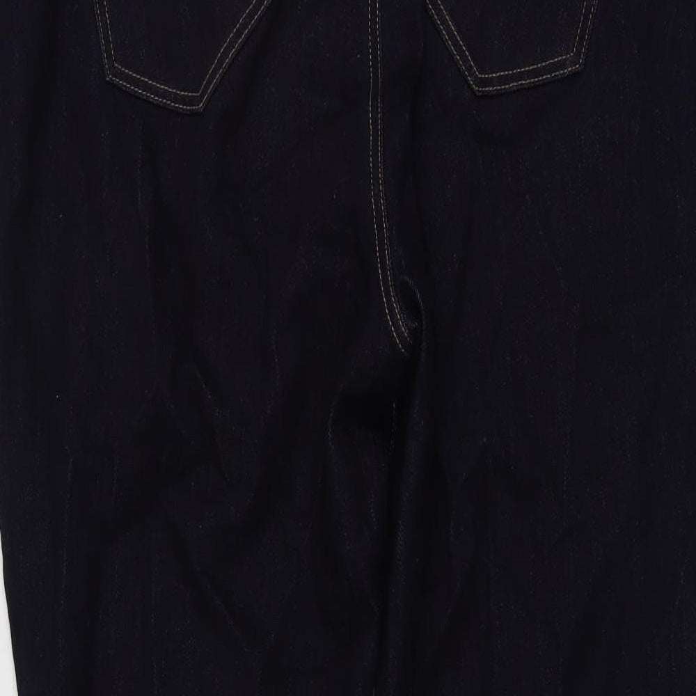 Marks and Spencer Womens Blue Cotton Skinny Jeans Size 24 L32 in Regular Button