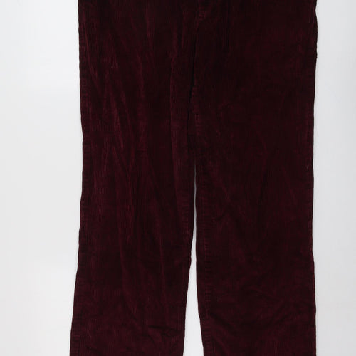 Blue Harbour Mens Purple Cotton Trousers Size 36 in L33 in Regular Button