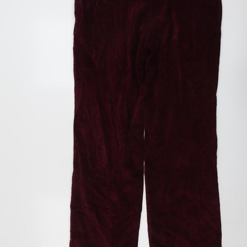 Blue Harbour Mens Purple Cotton Trousers Size 36 in L33 in Regular Button