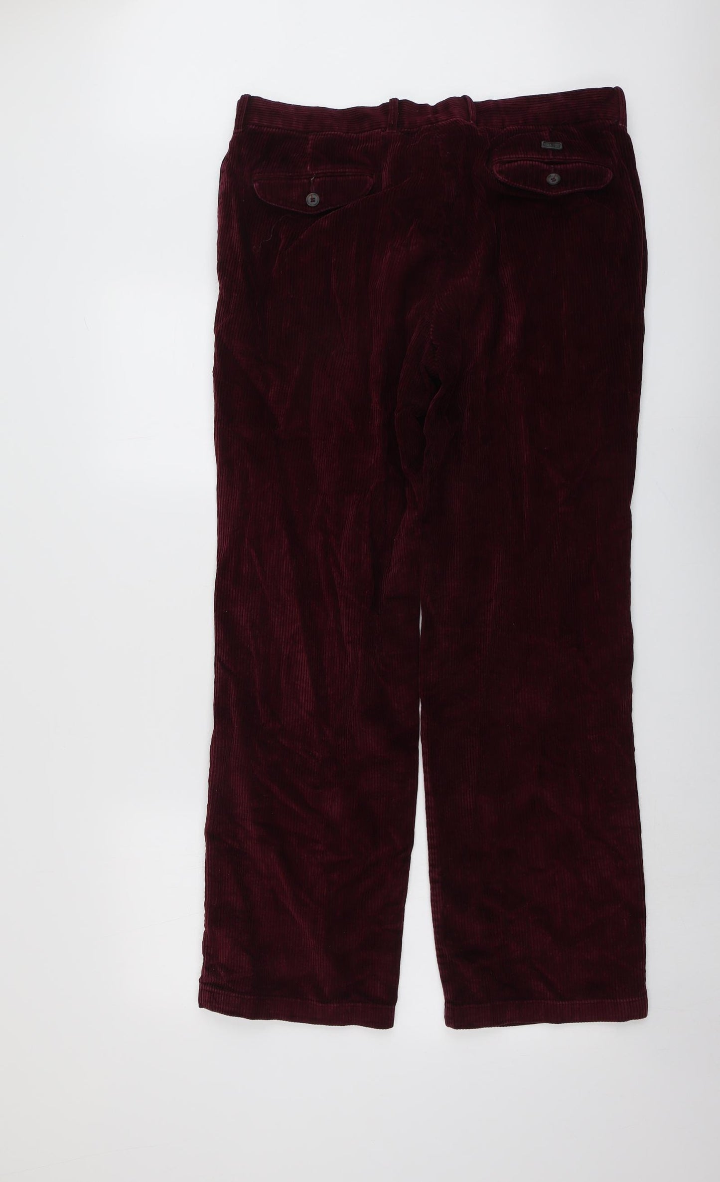Blue Harbour Mens Purple Cotton Trousers Size 36 in L33 in Regular Button