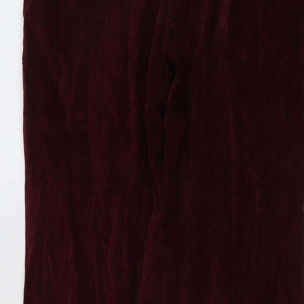 Blue Harbour Mens Purple Cotton Trousers Size 36 in L33 in Regular Button