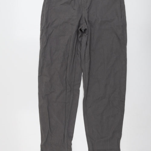 H&M Womens Grey Cotton Tapered Jeans Size 8 L29 in Regular Button