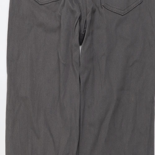 H&M Womens Grey Cotton Tapered Jeans Size 8 L29 in Regular Button