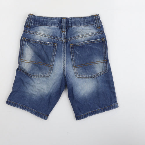 NEXT Boys Blue Cotton Bermuda Shorts Size 9 Years Regular Zip