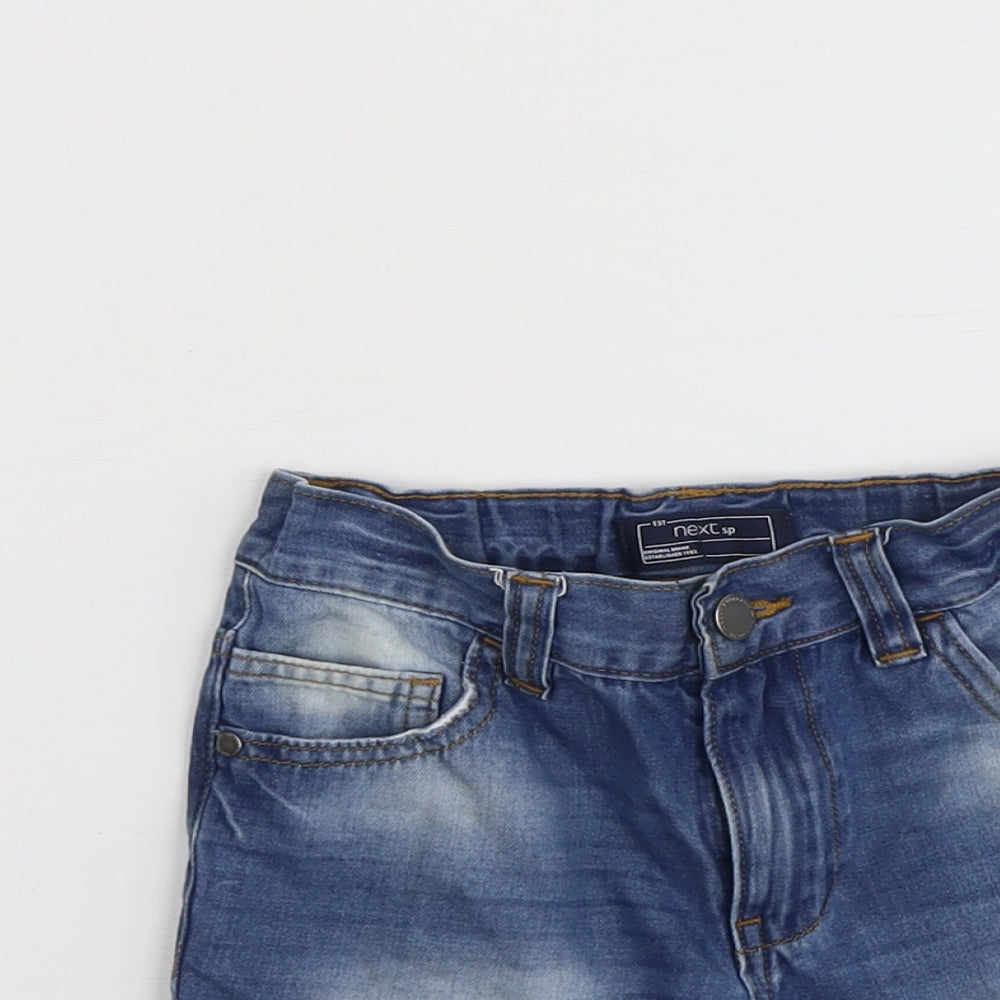 NEXT Boys Blue Cotton Bermuda Shorts Size 9 Years Regular Zip