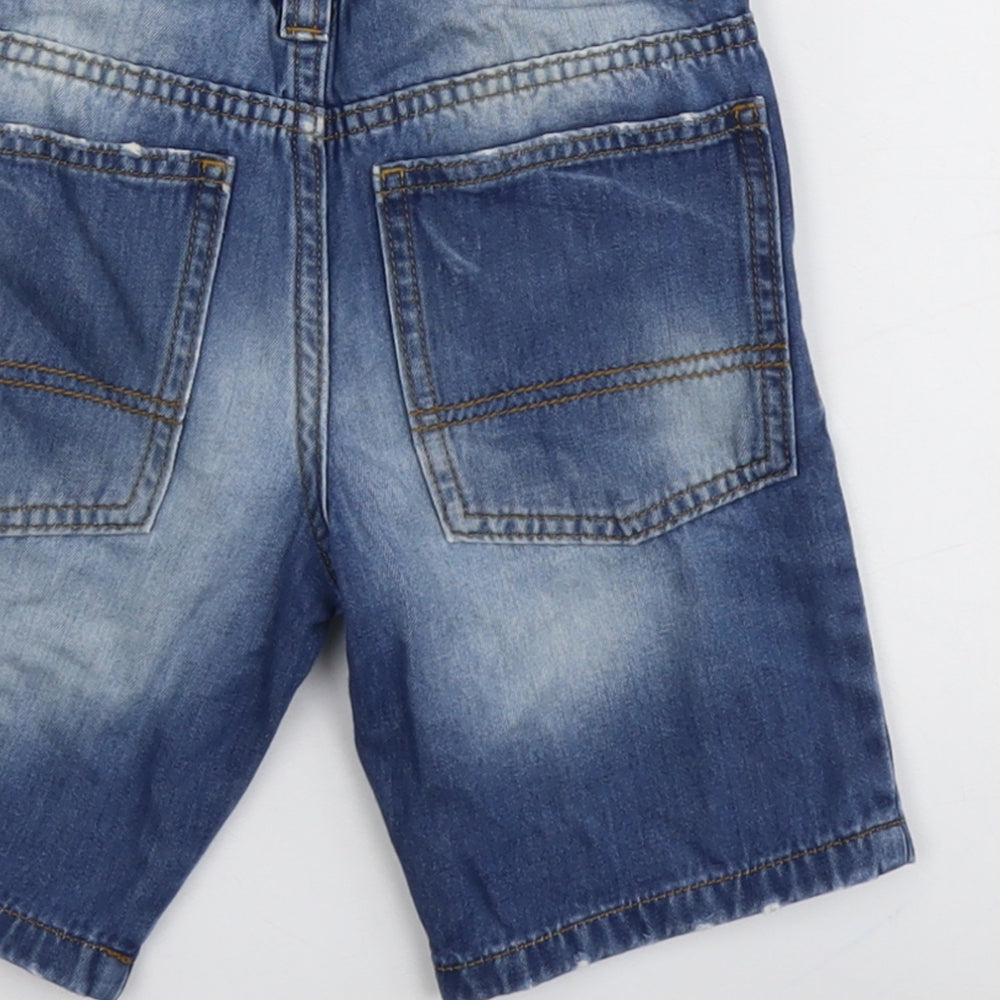 NEXT Boys Blue Cotton Bermuda Shorts Size 9 Years Regular Zip