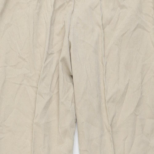 Damart Womens Beige Cotton Trousers Size 20 L26 in Regular Drawstring