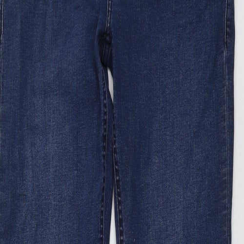Fransa Womens Blue Cotton Skinny Jeans Size 12 L32 in Regular Button