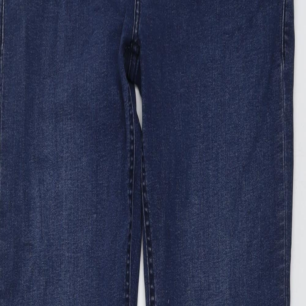 Fransa Womens Blue Cotton Skinny Jeans Size 12 L32 in Regular Button