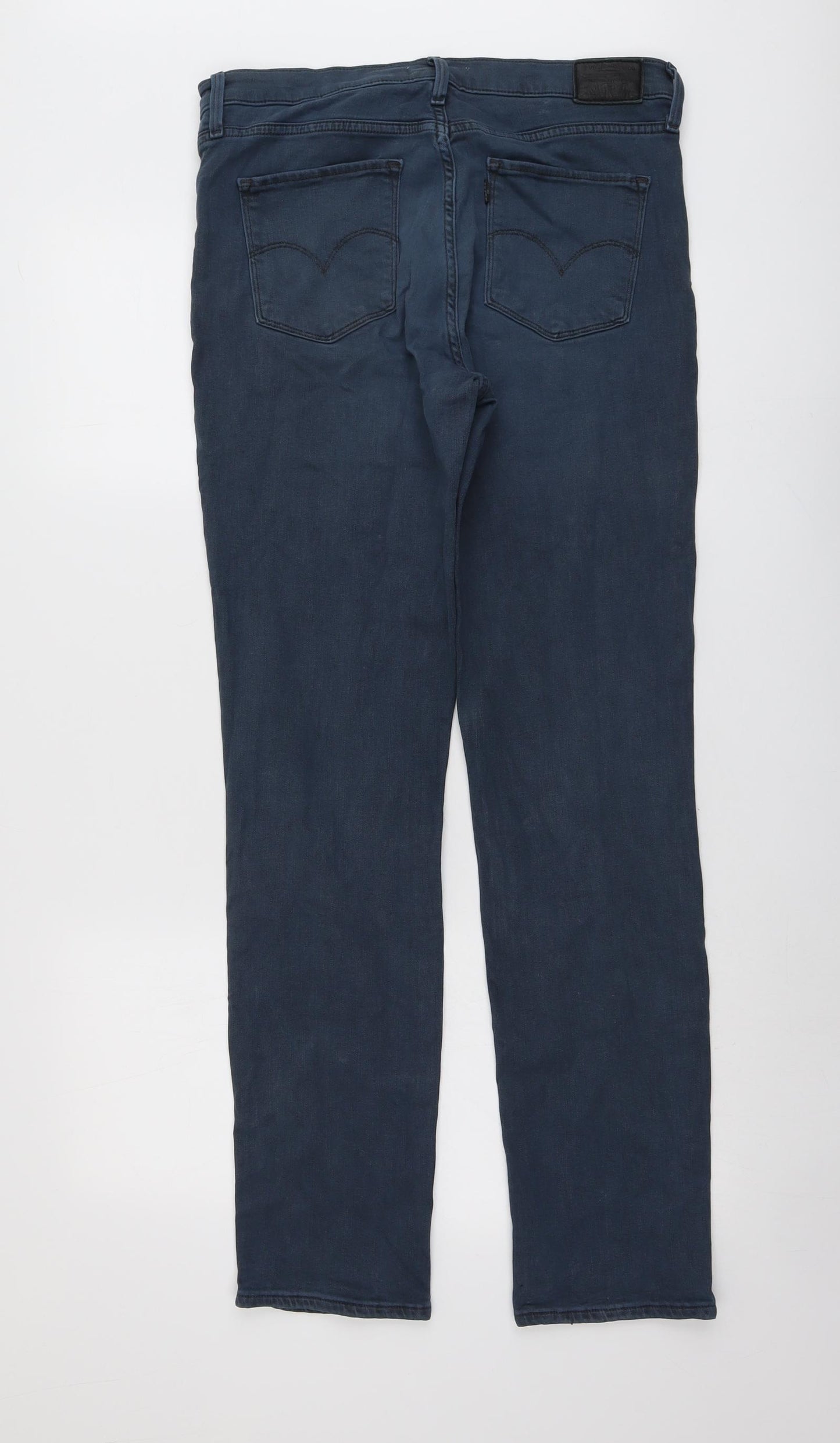 Levi's Mens Blue Cotton Straight Jeans Size 30 in L32 in Regular Button