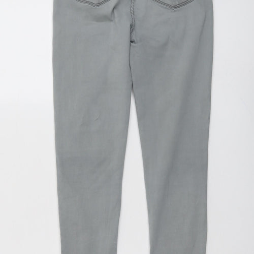Momokrom Womens Grey Cotton Skinny Jeans Size 10 L25 in Regular Button