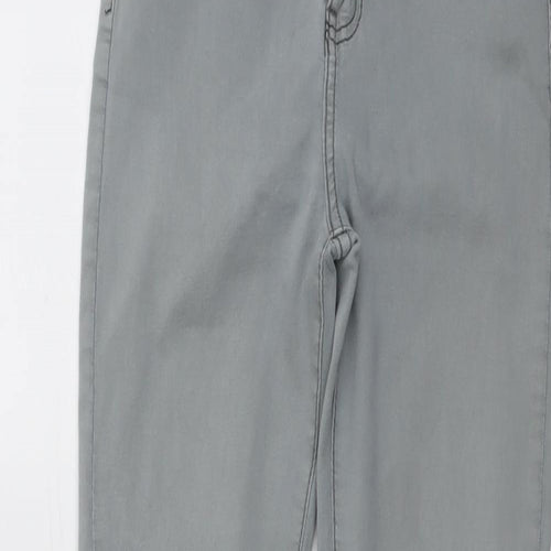 Momokrom Womens Grey Cotton Skinny Jeans Size 10 L25 in Regular Button