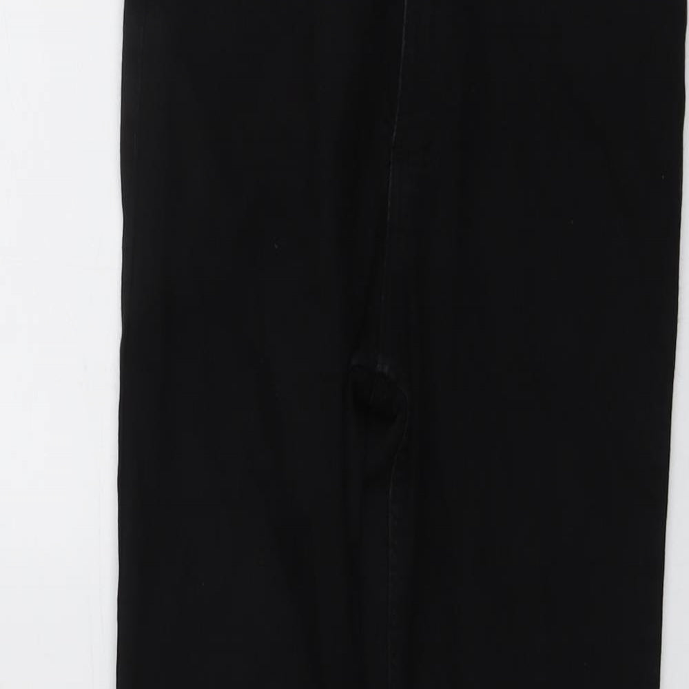 Zara Womens Black Cotton Skinny Jeans Size 10 L27 in Regular Button