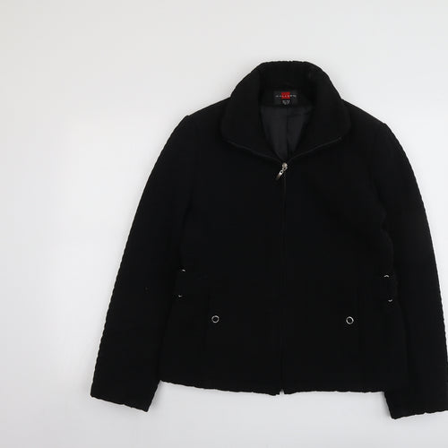 Gallery Womens Black Jacket Size 12 Zip