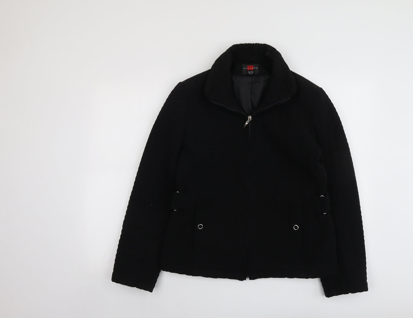 Gallery Womens Black Jacket Size 12 Zip