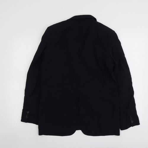 Marks and Spencer Womens Blue Polyester Jacket Suit Jacket Size 14