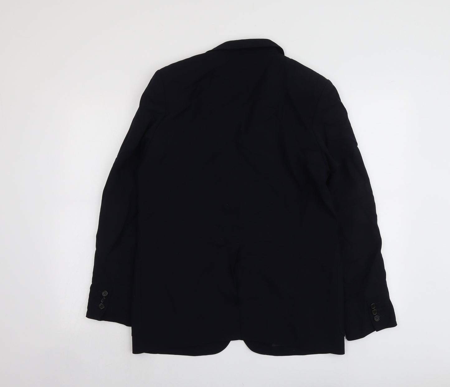 Marks and Spencer Womens Blue Polyester Jacket Suit Jacket Size 14