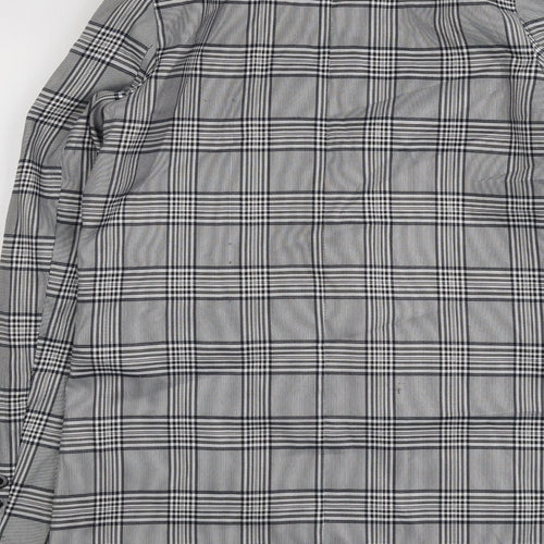 Missguided Womens Grey Geometric Jacket Blazer Size 8 Button