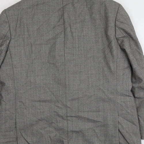 Brook Taverner Mens Grey Wool Jacket Suit Jacket Size 44 Regular