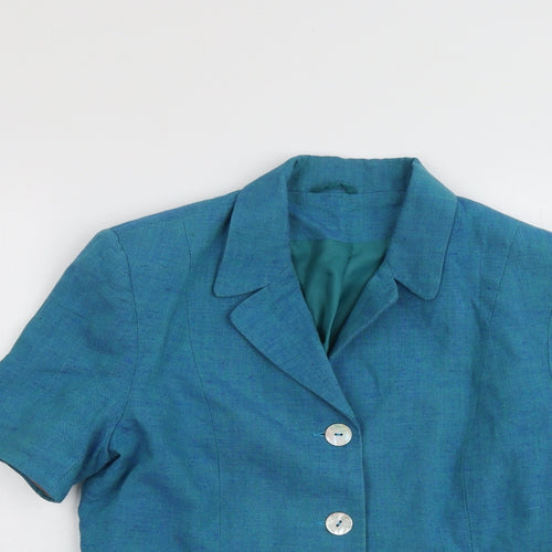 Dorothy Perkins Womens Blue Jacket Size 14 Button