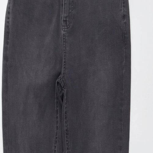 Dorothy Perkins Womens Grey Cotton Skinny Jeans Size 8 L29 in Regular Button - Shape & Lift