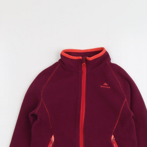 Quechua Girls Purple Jacket Size 7-8 Years Zip