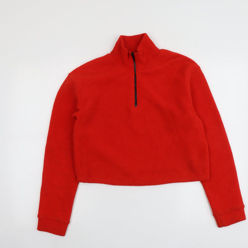 BDG Womens Red Polyester Pullover Sweatshirt Size S Zip