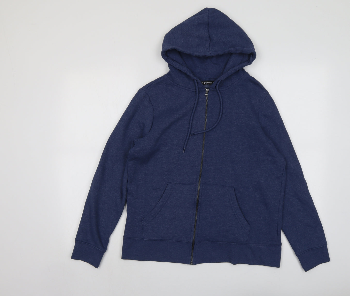 Dunnes Stores Womens Blue Cotton Full Zip Hoodie Size M Zip