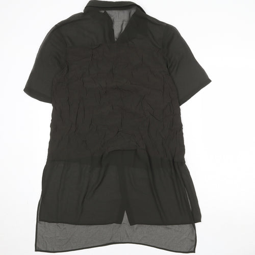 River Island Womens Green Viscose Basic Button-Up Size 16 Collared