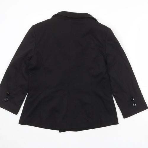 Oasis Womens Black Jacket Size 14 Button