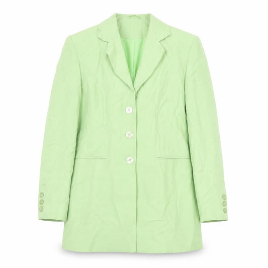 Front view of JFW women’s green polyester jacket blazer, size UK 14