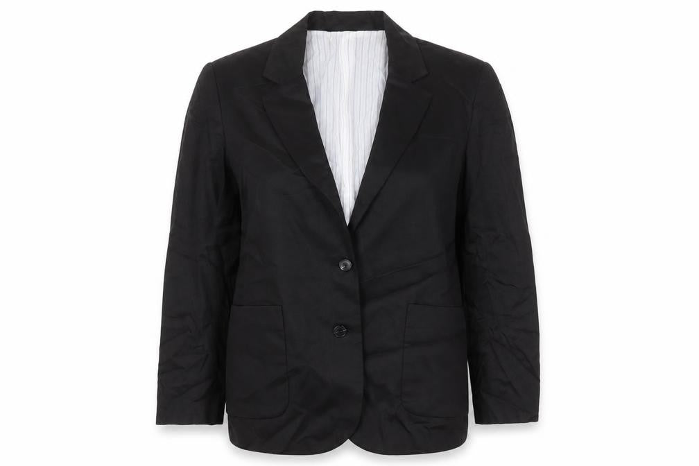 Front view of Zara women’s black lyocell jacket blazer, size XS