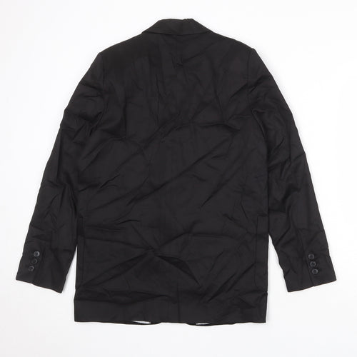 Zara Womens Black Lyocell Jacket Blazer Size XS