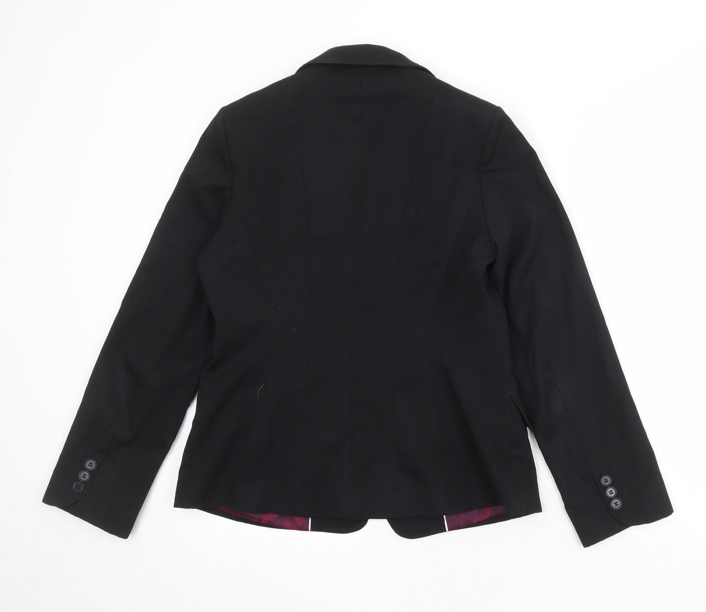 Evolution Womens Black Polyester Jacket Suit Jacket Size 10