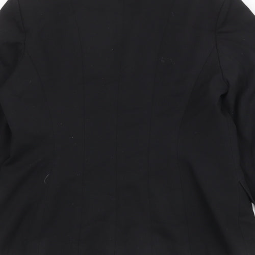 Evolution Womens Black Polyester Jacket Suit Jacket Size 10