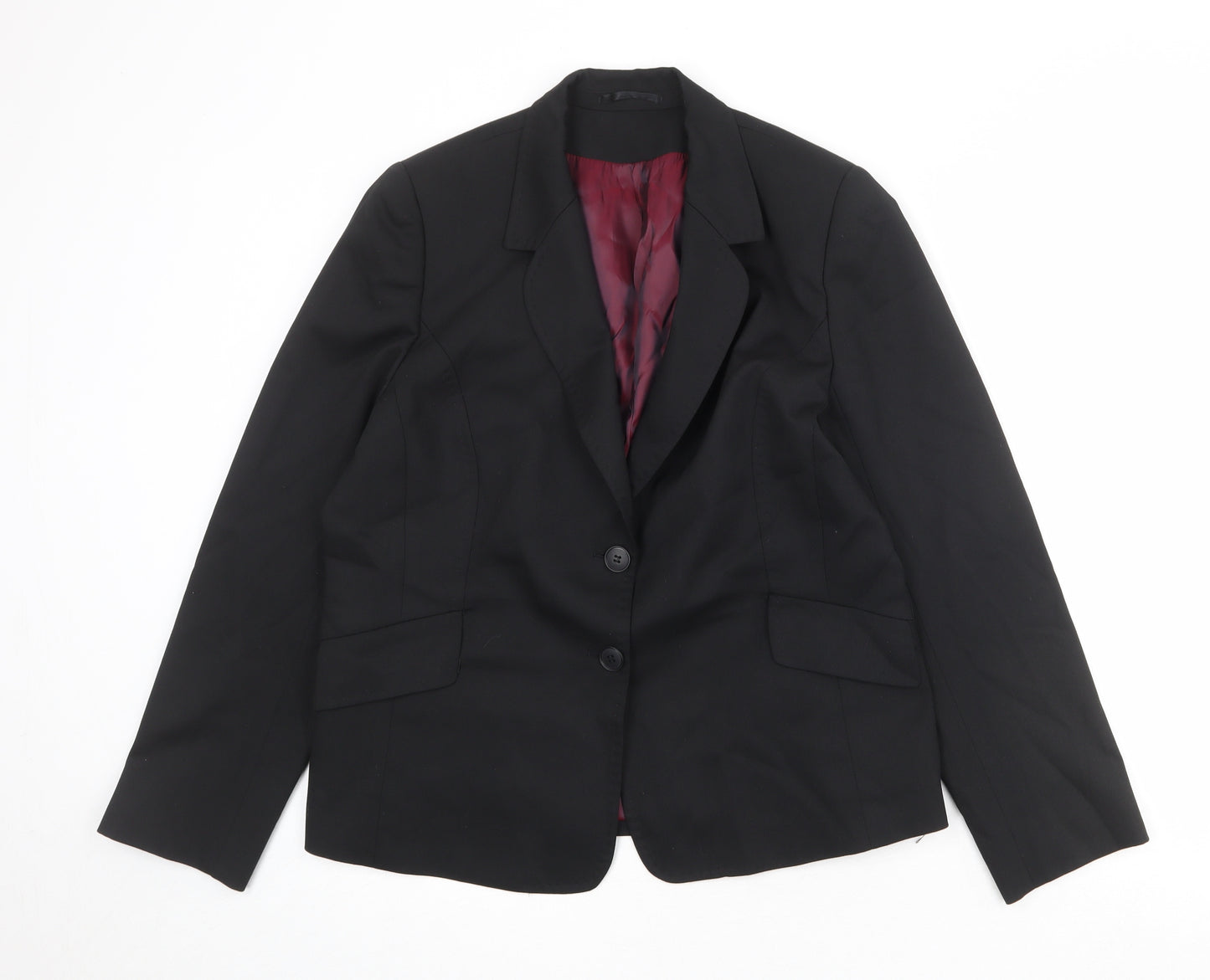 Evolution Womens Black Polyester Jacket Suit Jacket Size 18