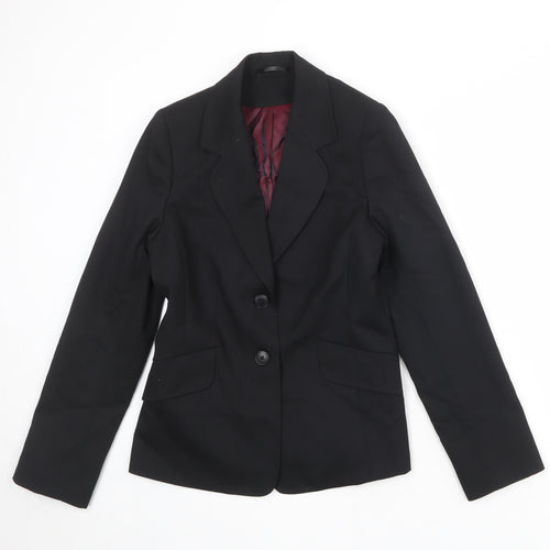 Evolution Womens Black Polyester Jacket Suit Jacket Size 10