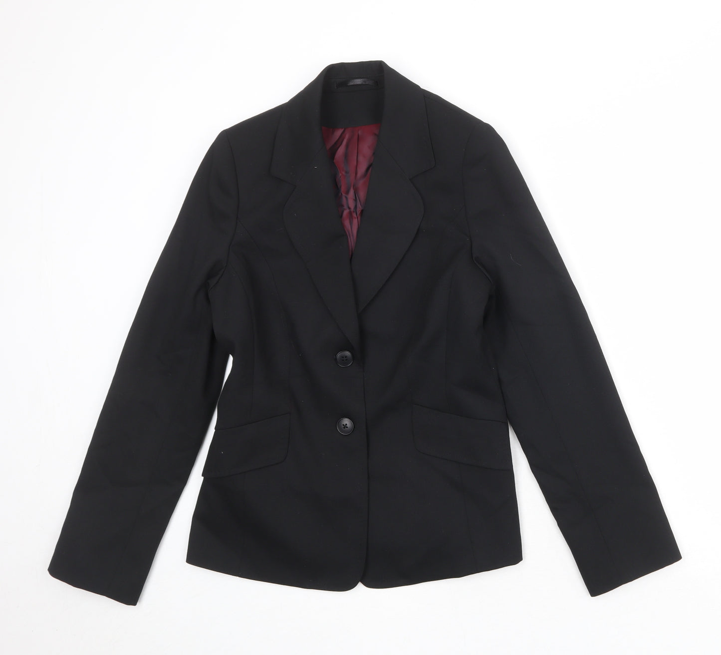 Evolution Womens Black Polyester Jacket Suit Jacket Size 10