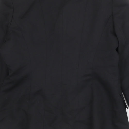 Evolution Womens Black Polyester Jacket Suit Jacket Size 10