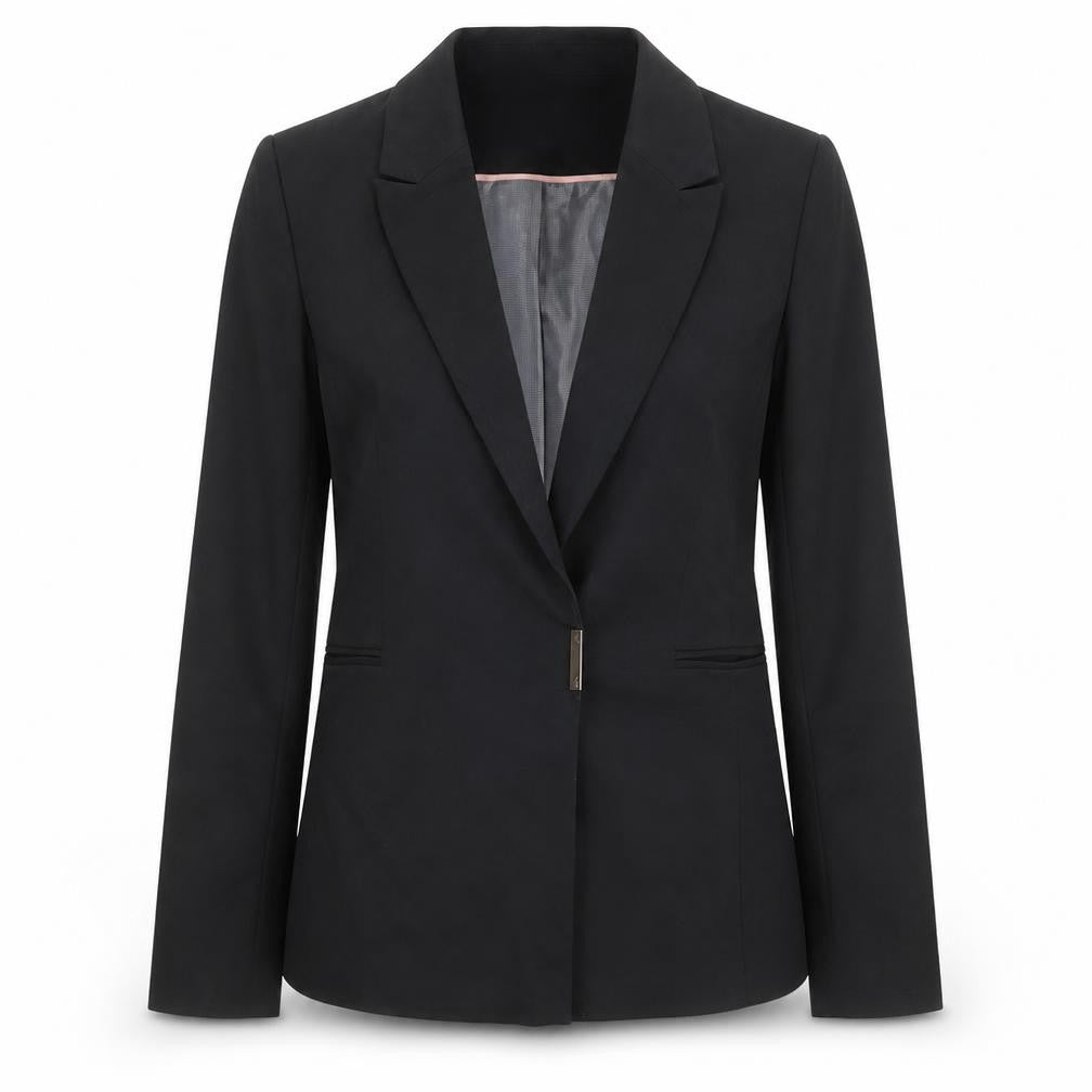 Front view of G2000 women’s black cotton jacket blazer, size UK 6
