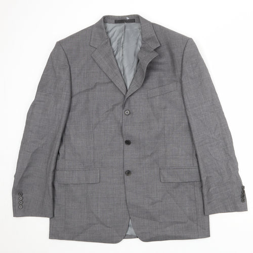 Marks and Spencer Mens Grey Wool Jacket Suit Jacket Size 42 Regular