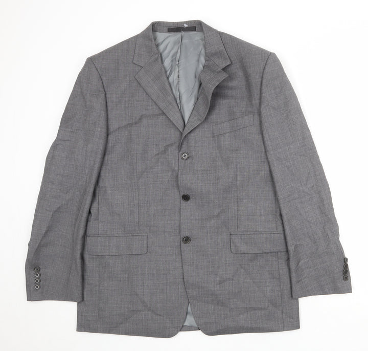 Marks and Spencer Mens Grey Wool Jacket Suit Jacket Size 42 Regular