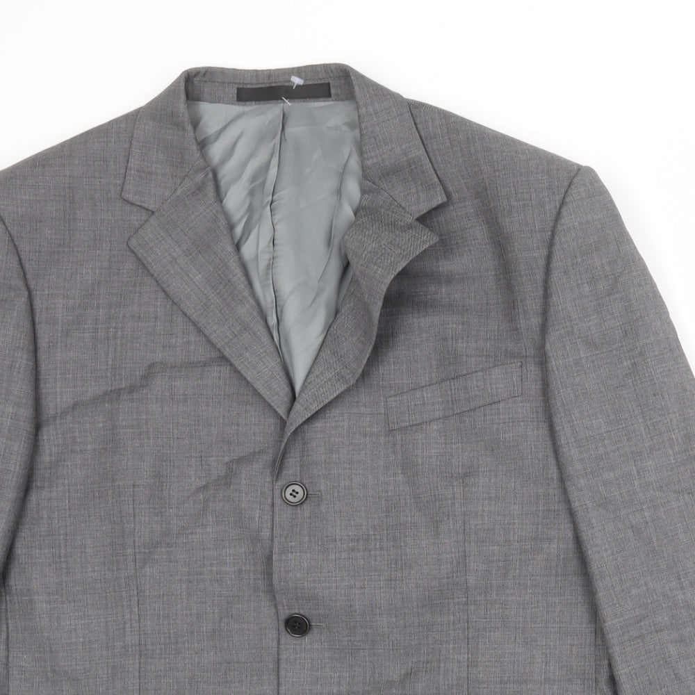 Marks and Spencer Mens Grey Wool Jacket Suit Jacket Size 42 Regular
