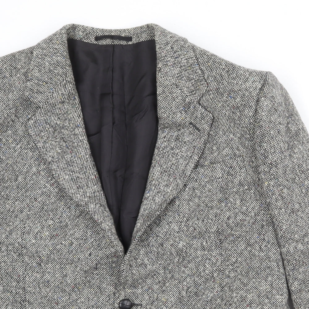 St Michael Mens Grey Wool Jacket Blazer Size 44 Regular